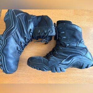 Bates Side Zip Tactical Boots Mens 9.5 Black Leather Nylon Combat Duty Work